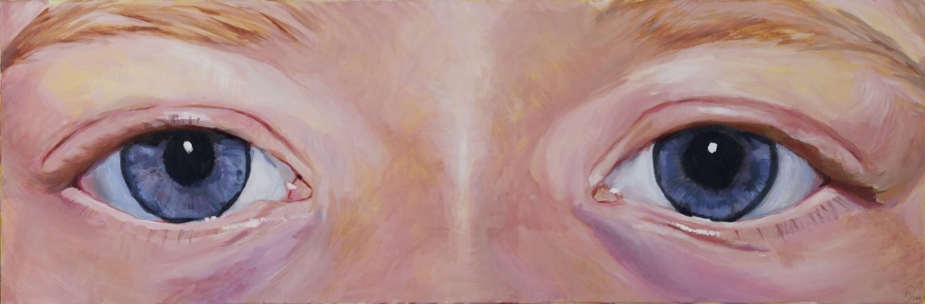 De blik van een meisje, 2021, 40cmX120cm, acrylverf op canvas