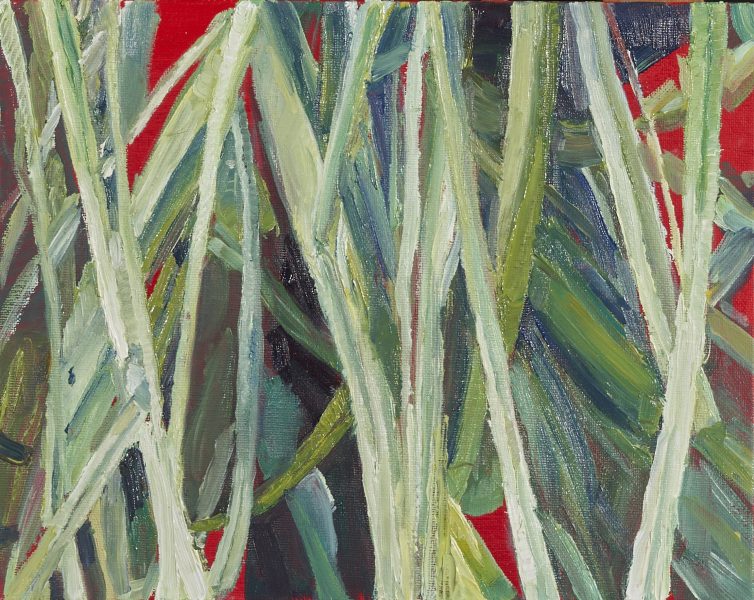 Gras, 2020, 24cm x 30cm, olieverf op canvaspaneel