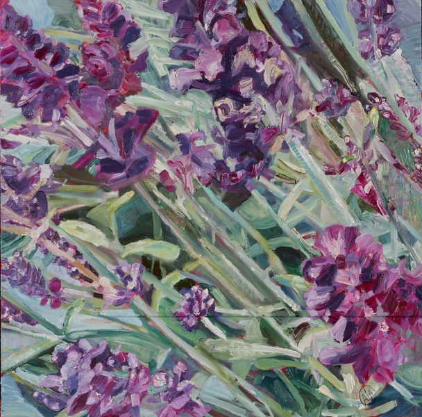 Lavendel, 2021, 50cm x 50cm, olieverf op canvas