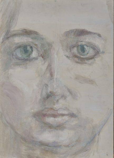 Portret van een jonge vrouw, 2019, 50cm x 70cm, olieverf op canvas-min