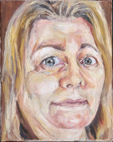 Portret van een vrouw, 2022, 24cm x 30cm, olieverf op canvas