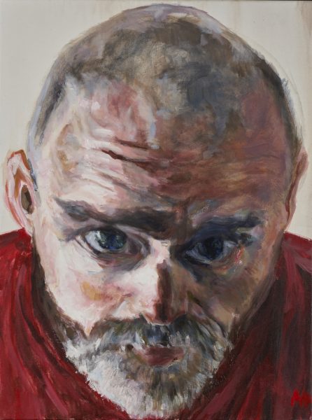 portret van een man, 2019, 60cm x 80cm, acrylverf op canvas
